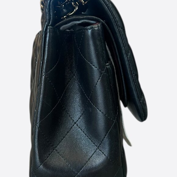 Chanel Black Lambskin Quilted Jumbo Flap Bag - Picture 2 of 8